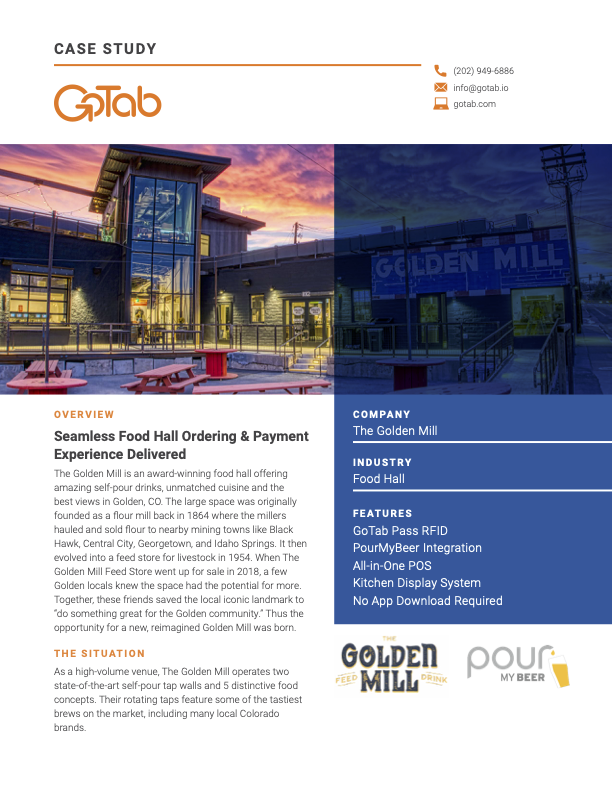 GoTab Case Study_The Golden Mill