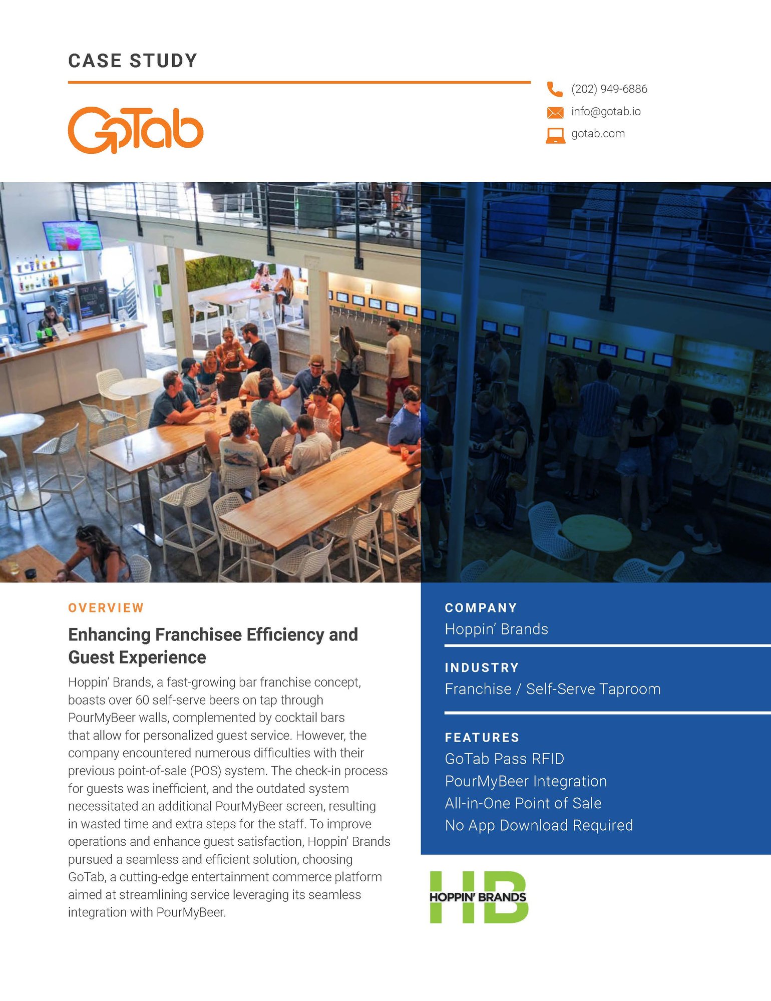 GoTab at Hoppin' Brands