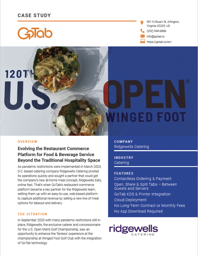 GoTab Ridgewells Catering Case Study