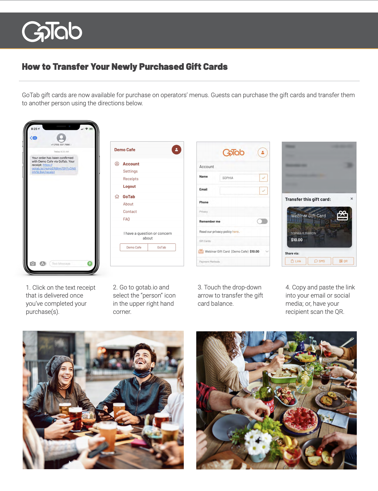 How to Transfer Gift Cards
