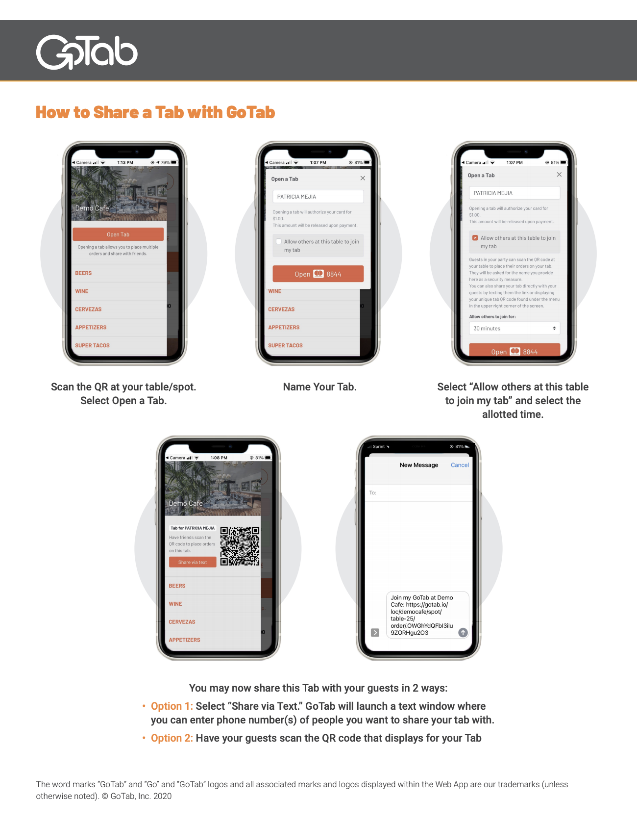 How to Share a Tab with GoTab