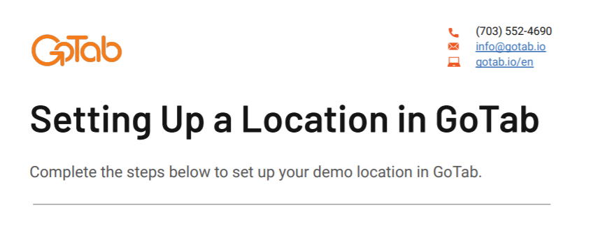 set up location set up location